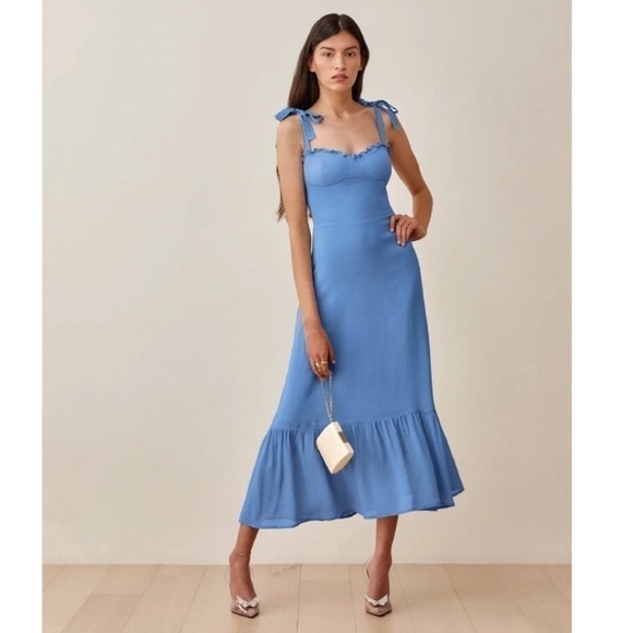 Reformation Nikita Dress Azure - Picture 4 of 7